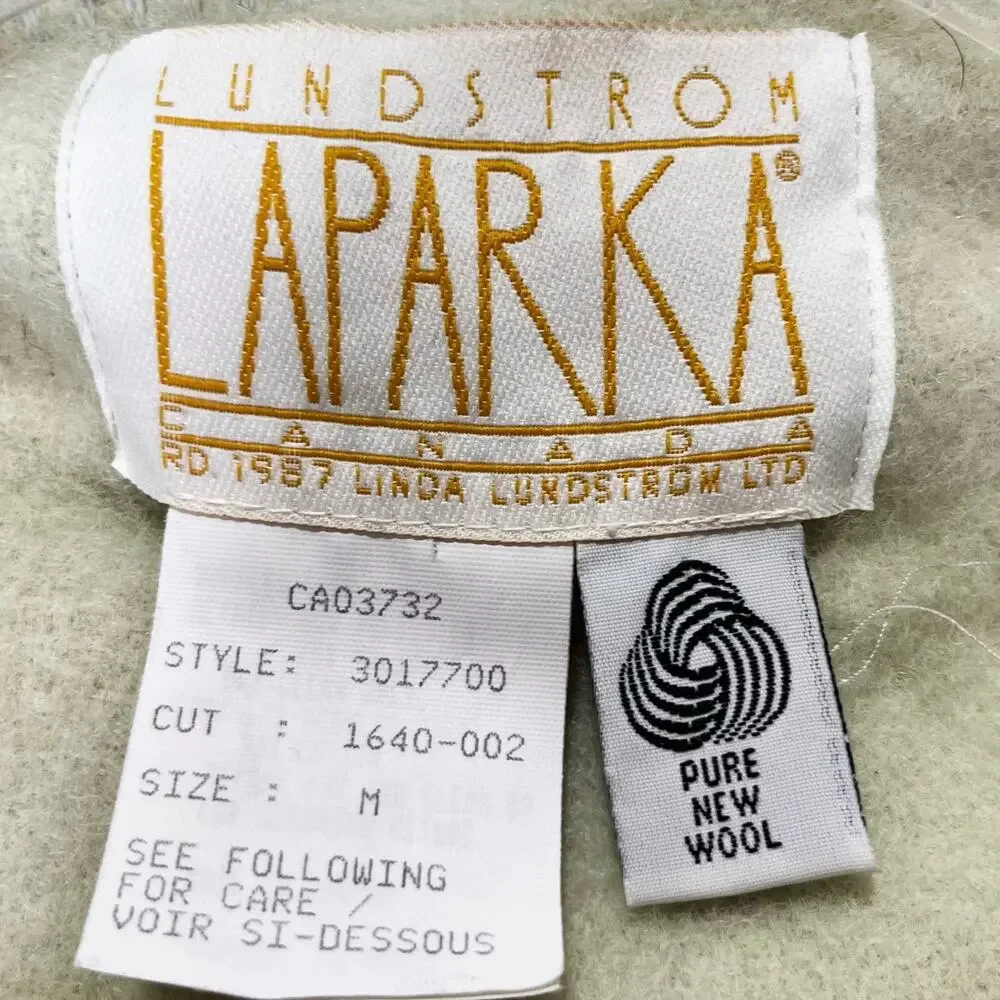 Lundstrom Laparka 100% Wool Coat Guardian Eagle Fur Vintage Parka